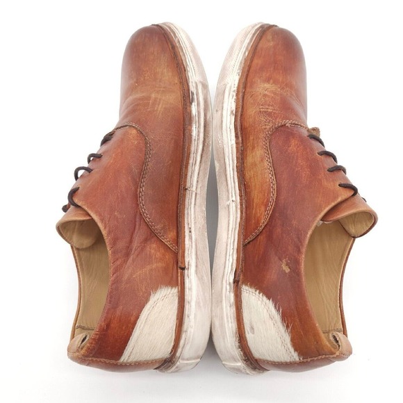 Bed Stu Mens 8.5 Holmes Brown Leather Lace Up Shoes Oxford Bench Made Distressed - Picture 6 of 8